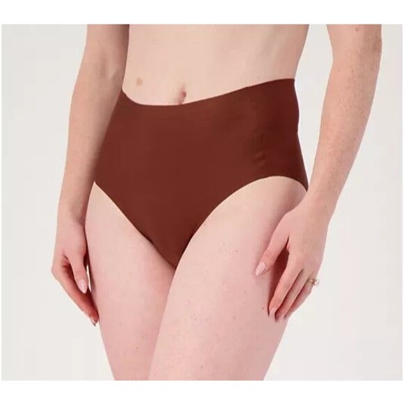 Truekind Shapermint Seamless Stretch Mid-Waist Brief Size 16-24 Chocolate Brown - Picture 1 of 3